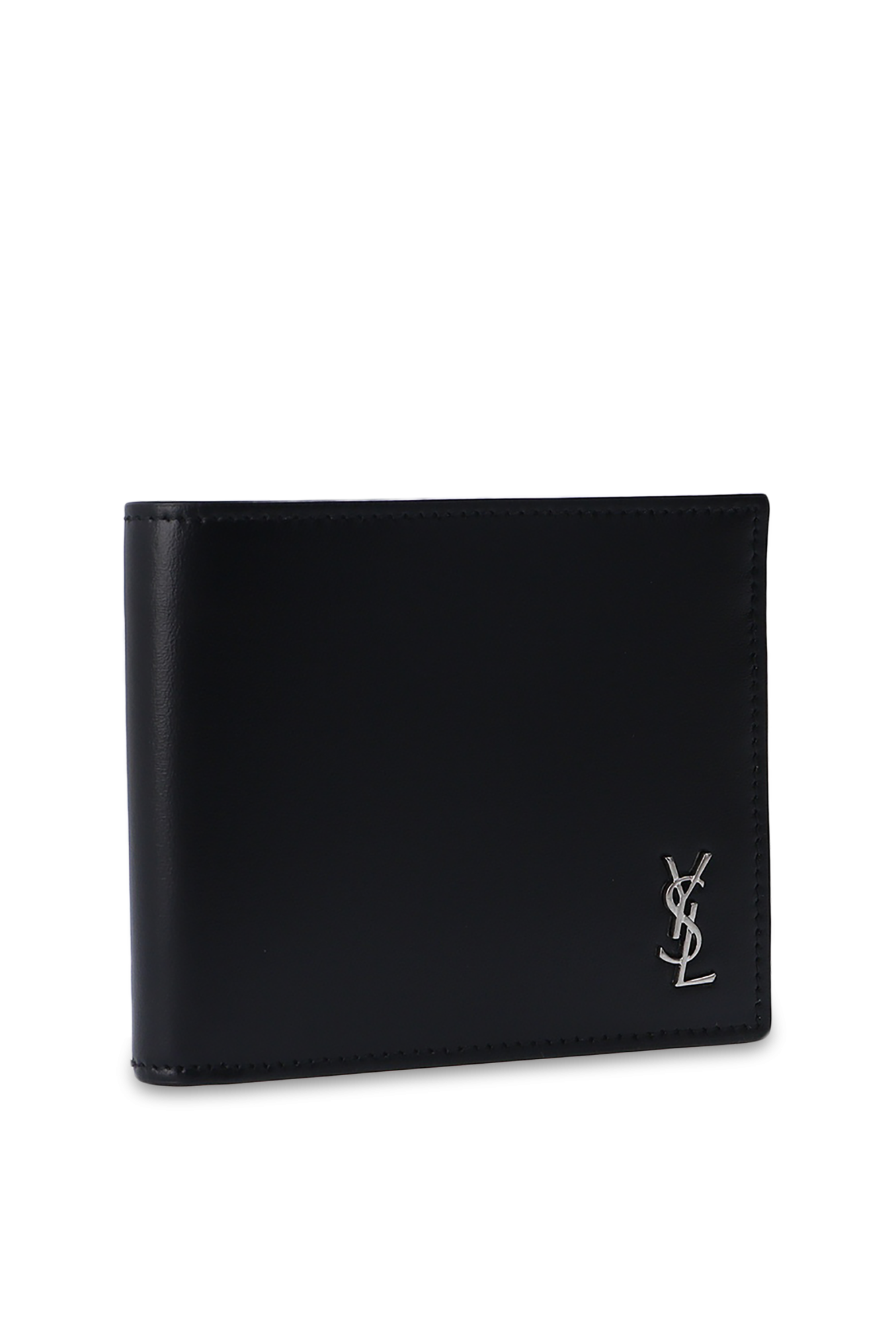 Czarny Składany portfel z logo Saint Laurent - Vitkac Polska